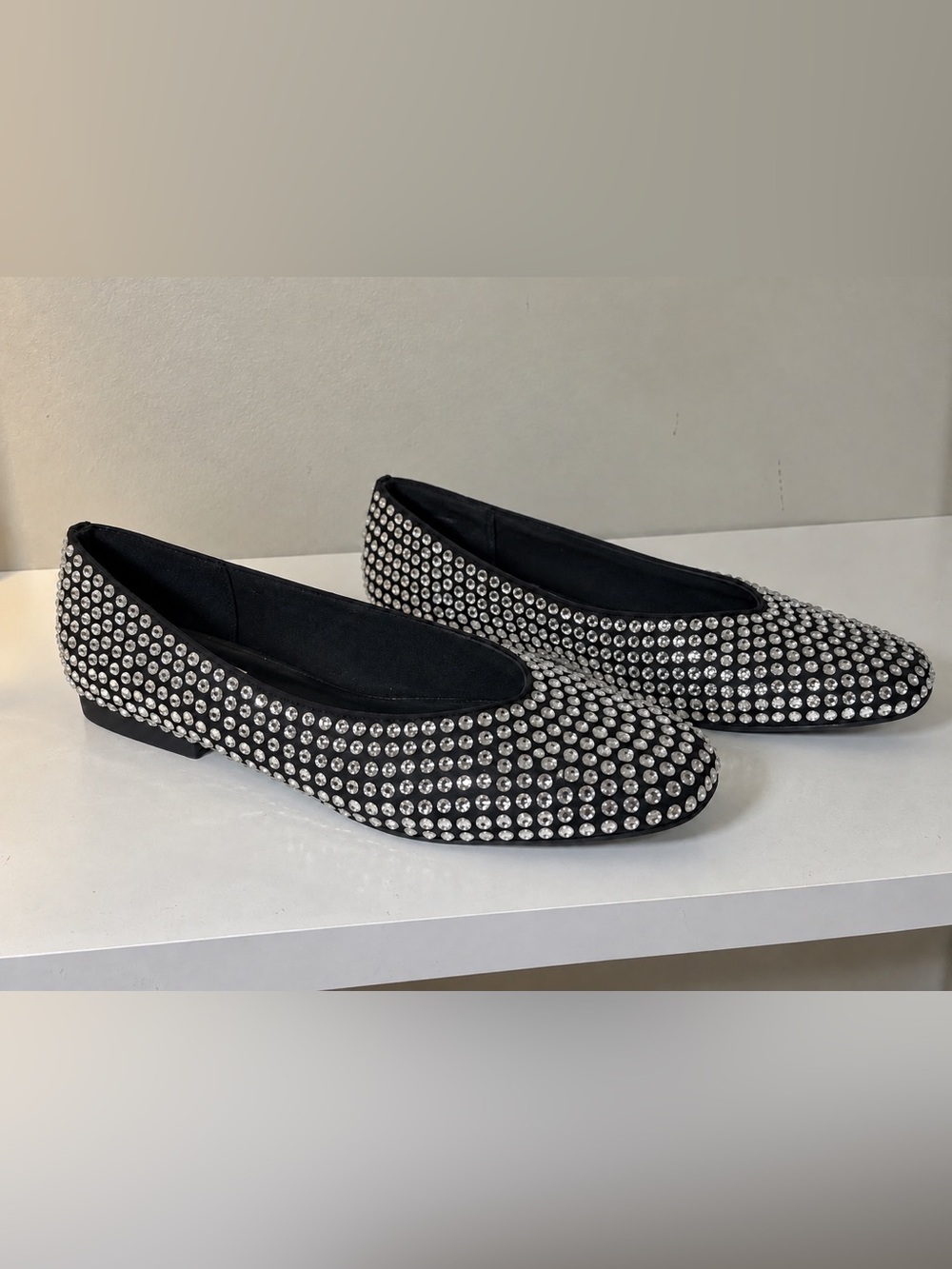 NEVER WORN: Steve Madden Rhinestone Delphine Flat | Size: 10W